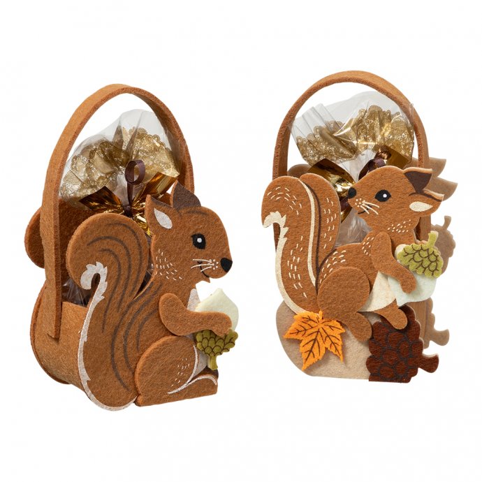Eichhörnchentasche mit Süßigkeiten 2er Set