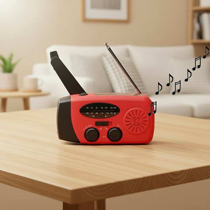 Kurbel- und Solarradio