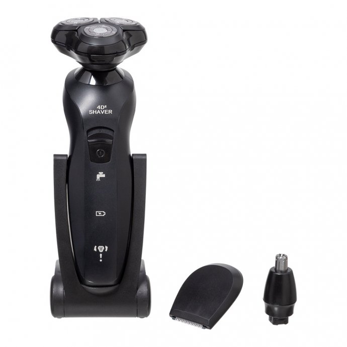 Aufladbarer Rasierer mit Trimmer Set