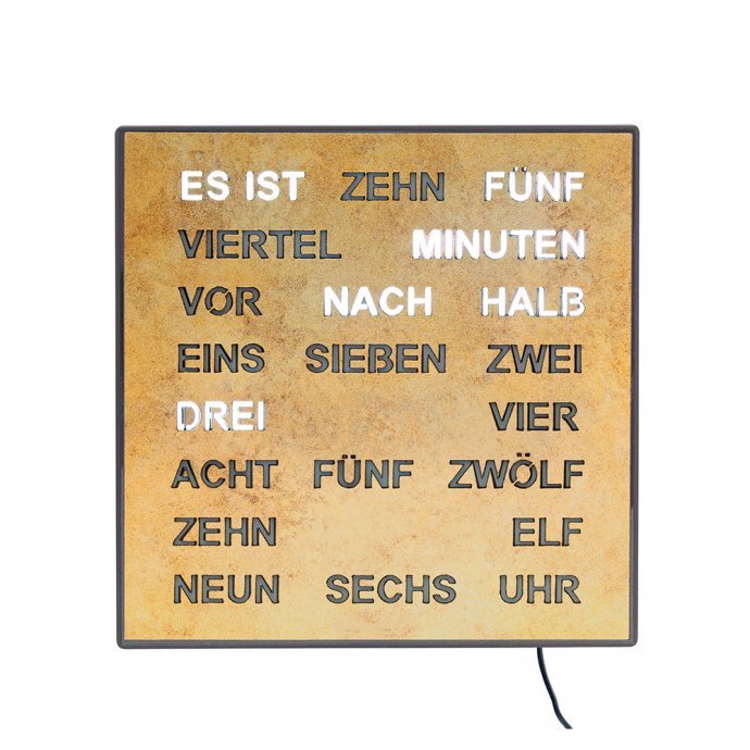 Elegante Wortuhr
