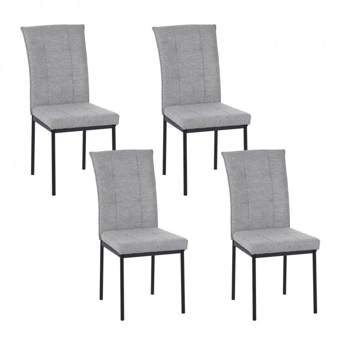 Stuhl Matthew Hellgrau 4er-Set