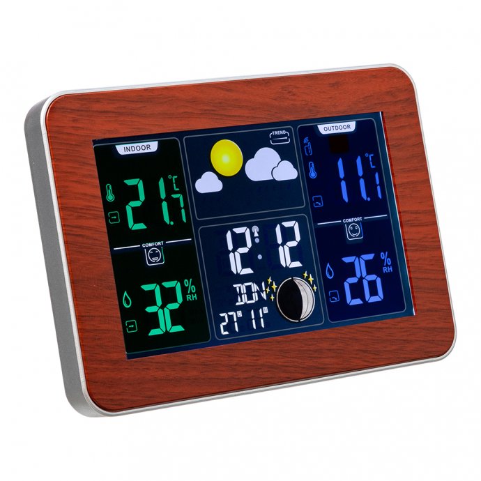 Funk-Wetterstation in Holzoptik