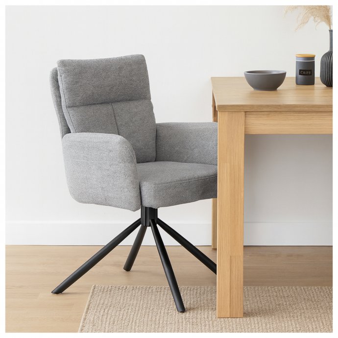 Esszimmerstuhl Kyra Hellgrau 2er-Set