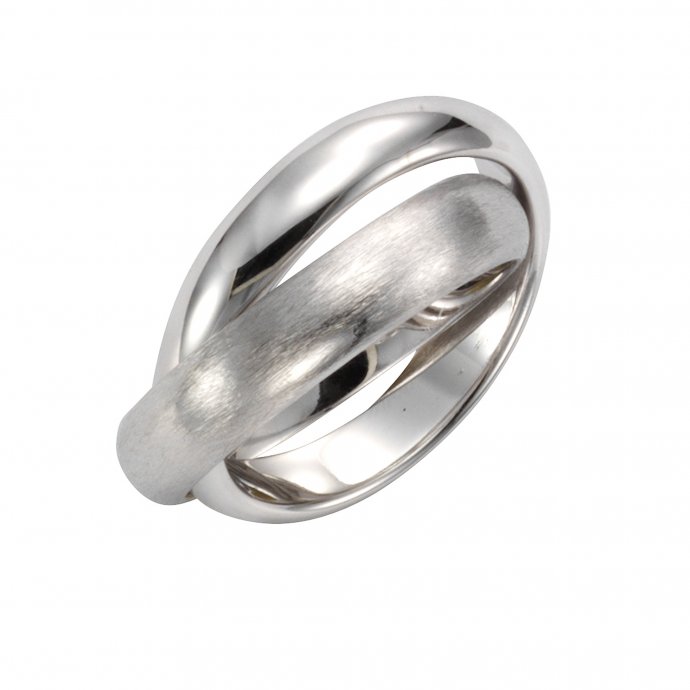 Ring 925 Sterling Silber zweireihig