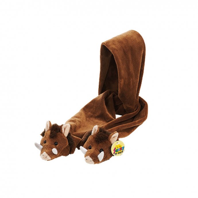 Schal aus Plüsch Wildschwein 140 cm