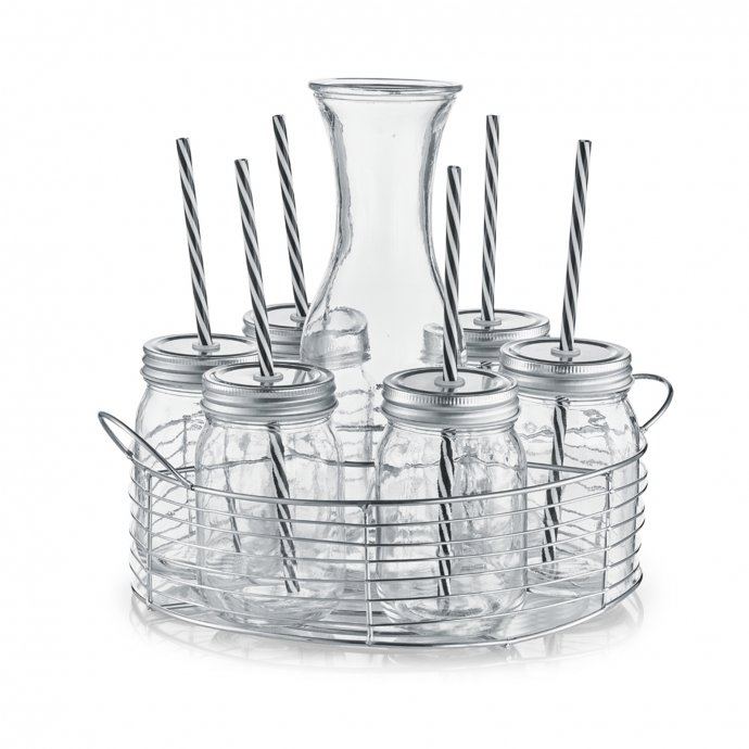 Gläserset mit Glaskaraffe 8-teilig