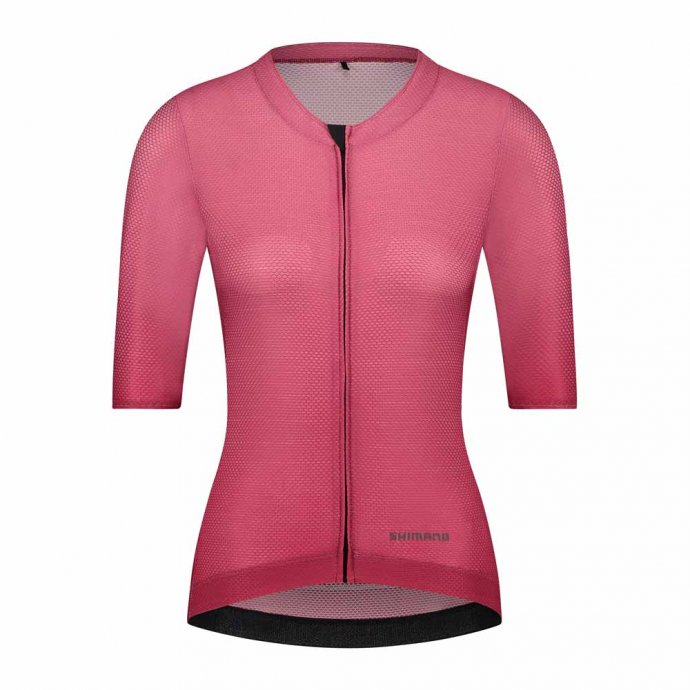Damen Radshirt, kurzarm, magenta
