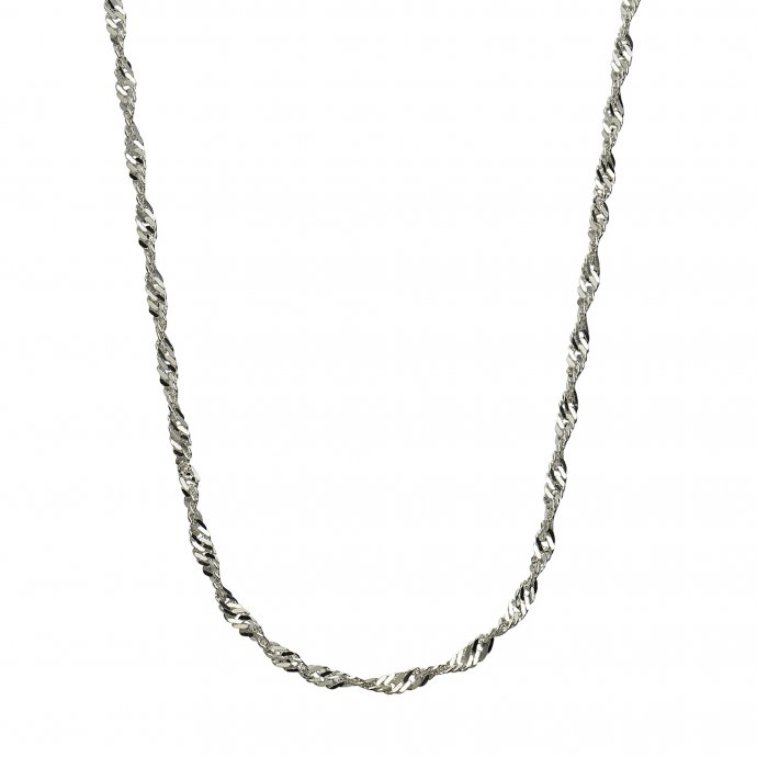 Halskette Silber 925 Singapurkette 45cm lang