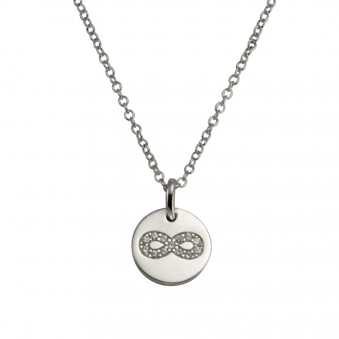Collier 925/- Sterling Silber rhodiniert Zirkonia