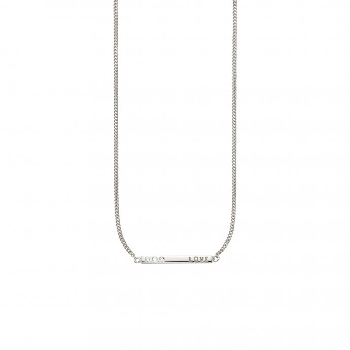 Collier 925/- Sterling Silber rhodiniert Zirkonia Love