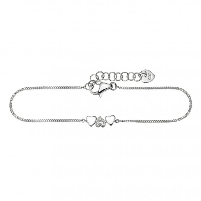 Armband 925/- Sterling Silber rhodiniert Zirkonia