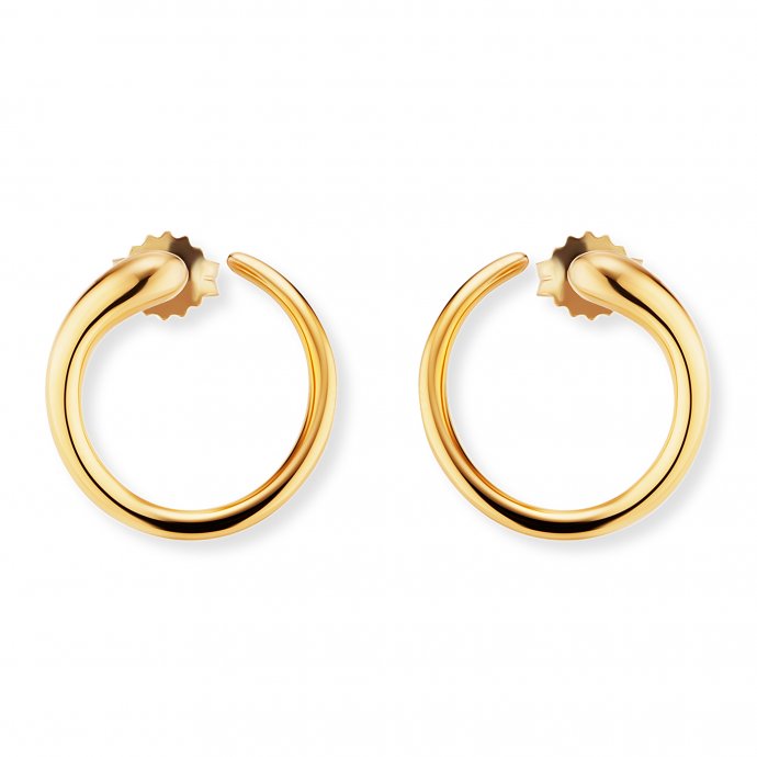 Creolen 925/-Sterling Silber vergoldet Tropfen