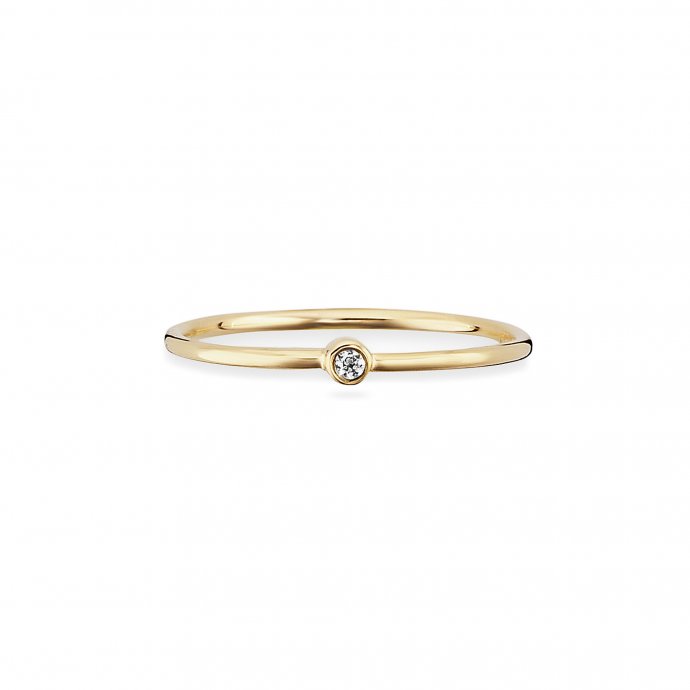 Ring 925 Sterling Silber gelb vergoldet Zirkonia