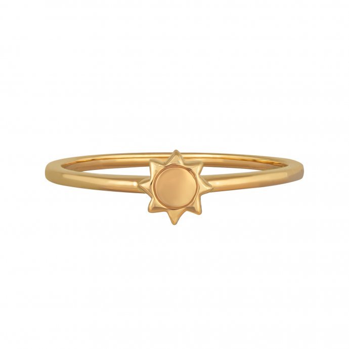 Ring 925 Sterling Silber gelb vergoldet Sonne