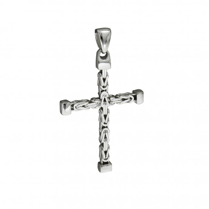 Anhänger Silber 925 Kreuz-Motiv Königskette poliert 52mm