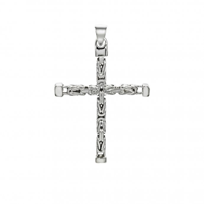 Anhänger Silber 925 Kreuz-Motiv Königskette poliert 62mm