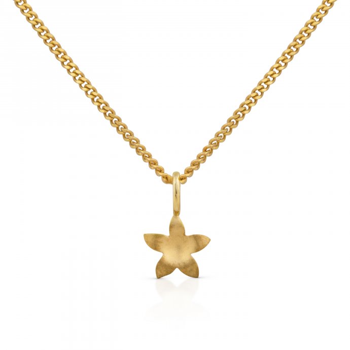 Halskette Gold 585 mit Blumen-Motiv 42/45cm lang