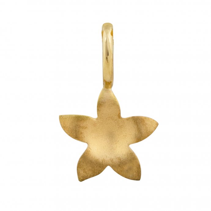 Anhänger 585 Gold mit Blumen-Motiv 7mm breit