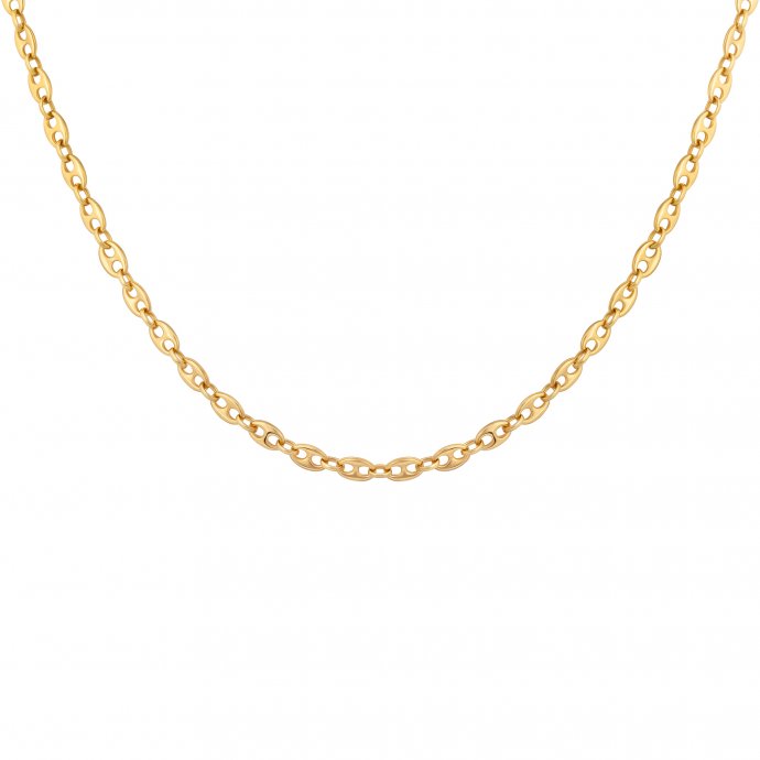 Collier 925 Silber vergoldet Kette Y-Kette Kaffeebohnenkette