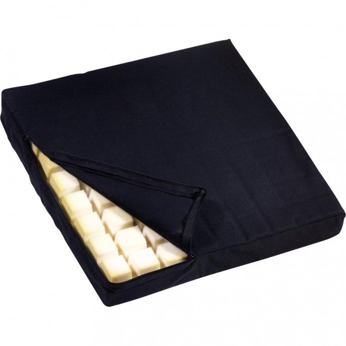 Bequemers Antidekubitus-Würfelkissen mit schwarzem Bezug