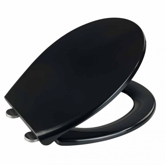 Schwarzer WC-Sitz