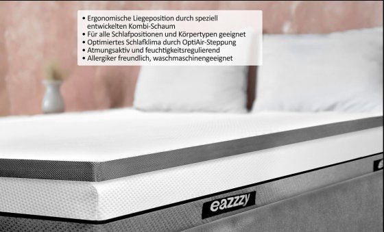 Topper Trend  180 cm    für leichteres Ein-/Aussteigen aus dem Bett 