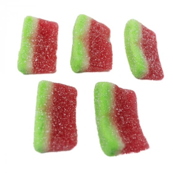 Fruchtgummi Wassermelonenstücke sauer gezuckert und Halal 300g