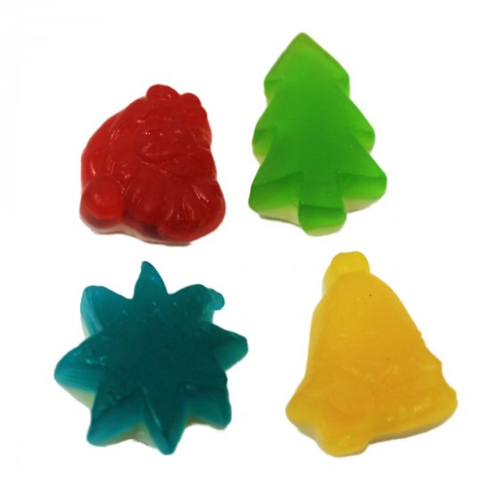 Fruchtgummi Christmas Weihnachtsmix mit und Schaumzuckerboden 300g 
