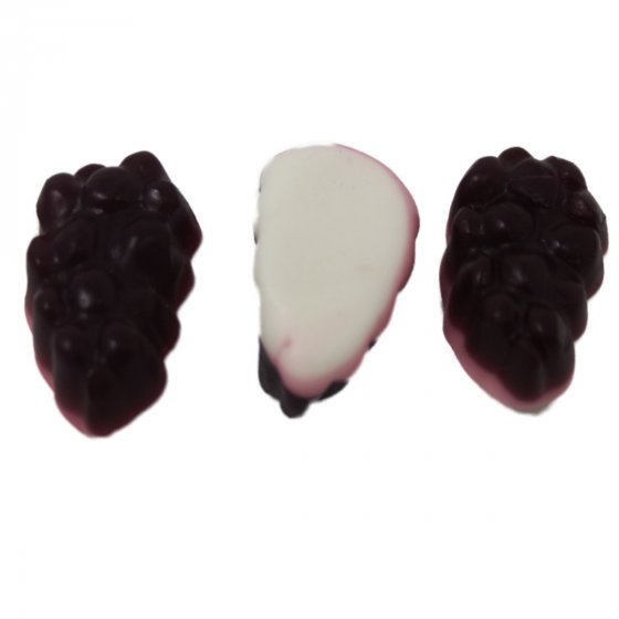 Fruchtgummi Trauben dunkelrot mit rosa Schaumzuckerboden 175g