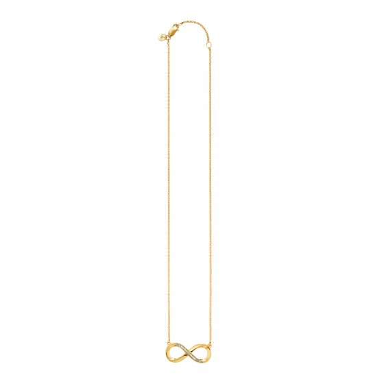 Collier 925/-Sterling Silber vergoldet Topas Infinity 