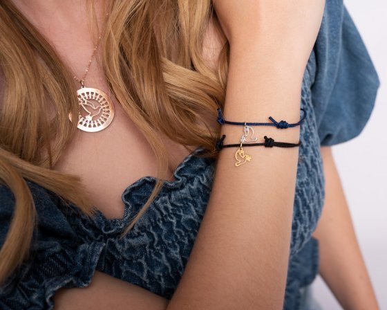 Armband 925 Sterling Silber Glänzend Taube Textil 14-28cm 