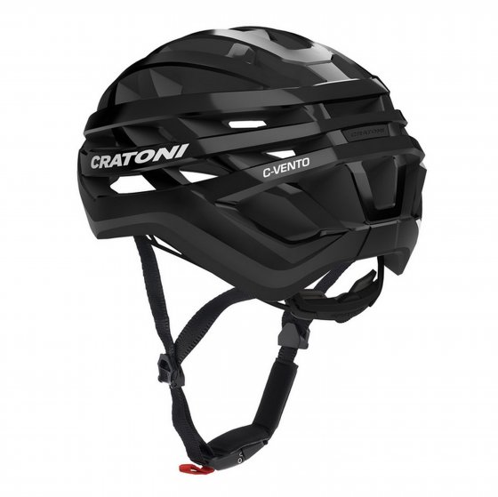 Gravel-Helm C-Vento, schwarz glänzend 