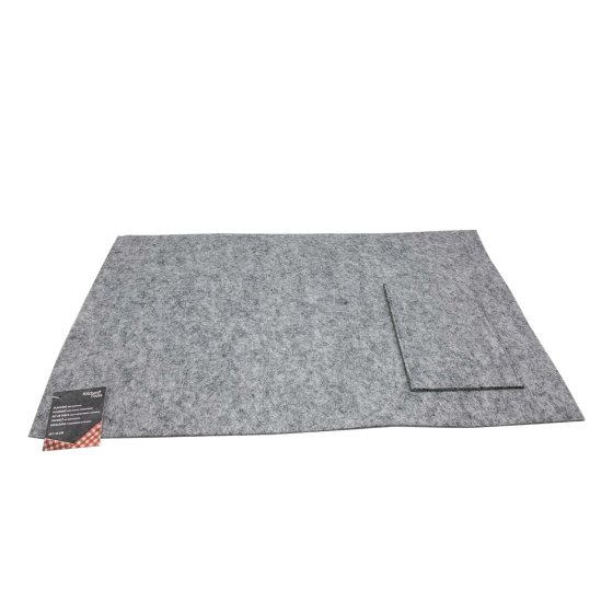 Platzset 4er Set  mit Bestecktasche Dunkelgrau Hellgrau 