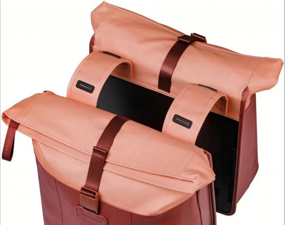 Fahrrad-Doppeltasche  "Vive", rot 