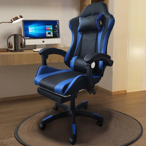 Schreibtischstuhl Krit Relax Schwarz-Blau 
