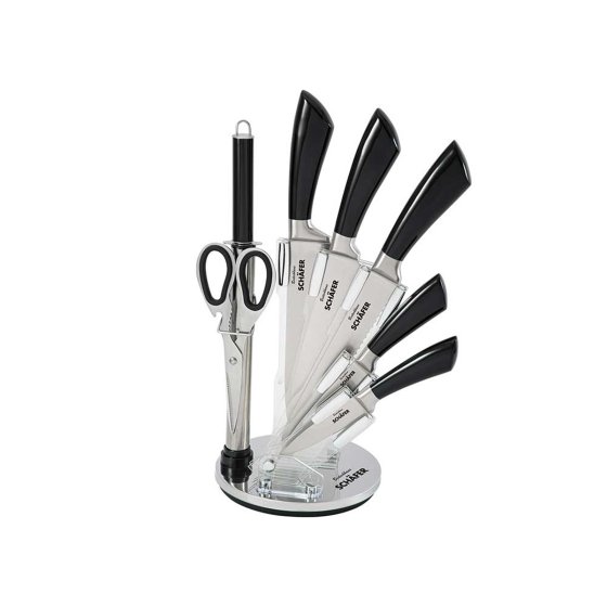 Messerblock 8 teiliges Set Metallic Black 