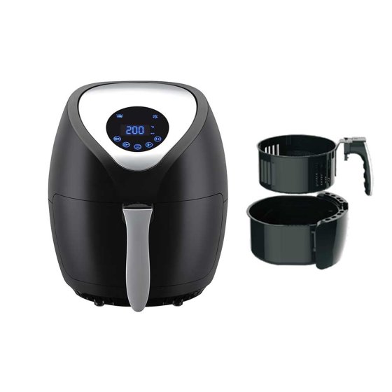 Heißluftfritteuse Digital 3,6 Liter 1400 W Schwarz 