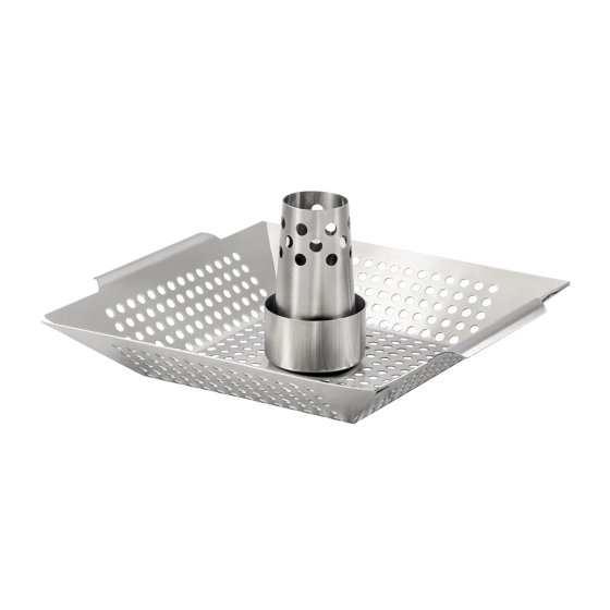 Hähnchenbräter Grillkorb Edelstahl 