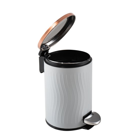 Treteimer 3 Liter Grau Kupfer 