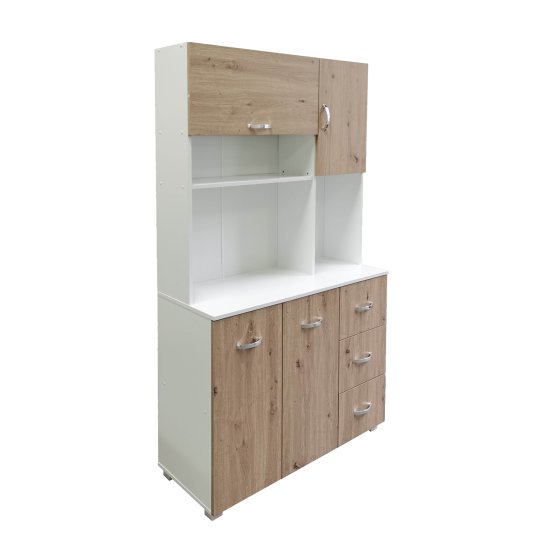 Küchenschrank Weiß Artisaneiche Blanca 