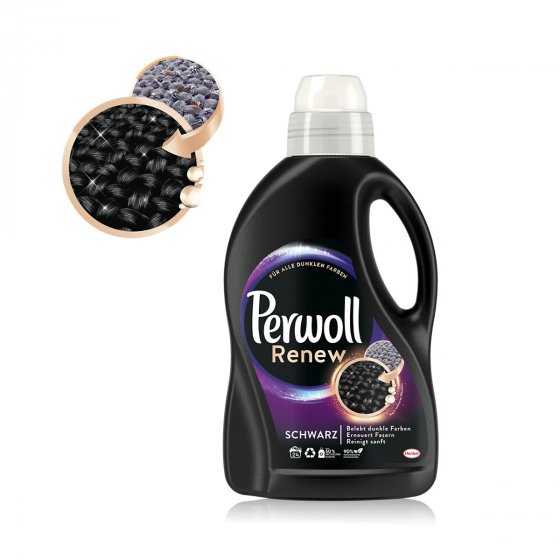 Perwoll renew leuchtendes Schwarz Advanced Waschmittel 1500ml 4er Pack 
