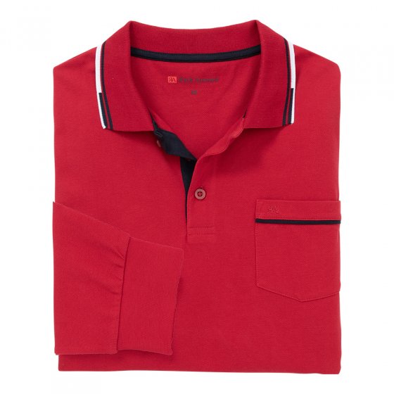 Piqué-Langarmshirt 