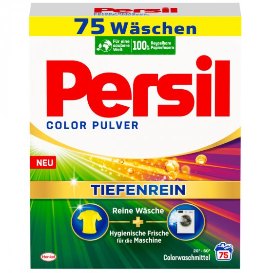 Persil Color Pulver Vollwaschmittel Tiefen Rein 75 Waschladungen 4500g 
