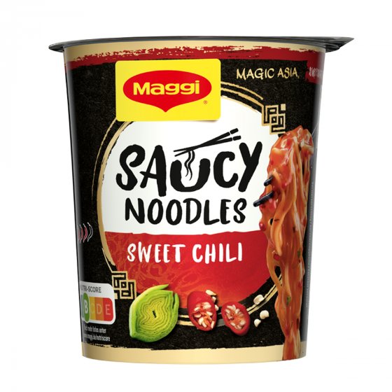 MAGGI MAGIC ASIA Saucy Noodles Sweet Chili Cup im Becher 75g 