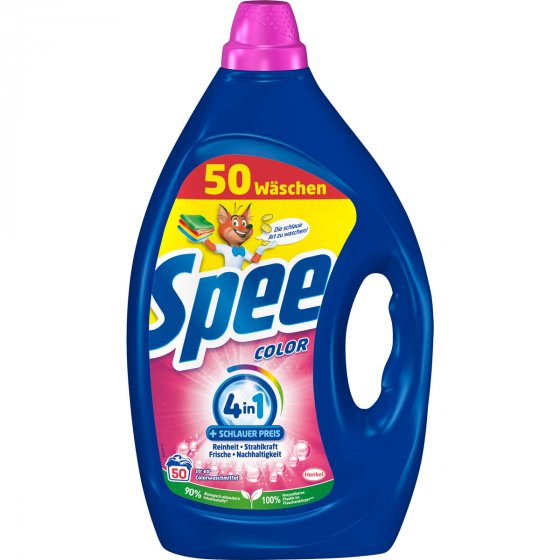 Spee Color Gel Waschmittel frischer Duft 4in1 2250ml 4er Pack 
