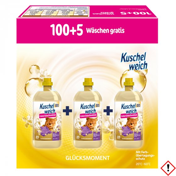 Kuschelweich Colorwaschmittel flüssig Glücksmoment XXL 105WL 5775ml 