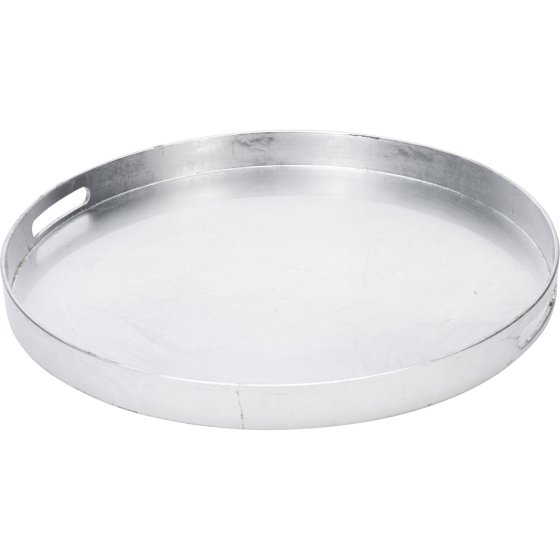 Serviertablett Rund Silber 