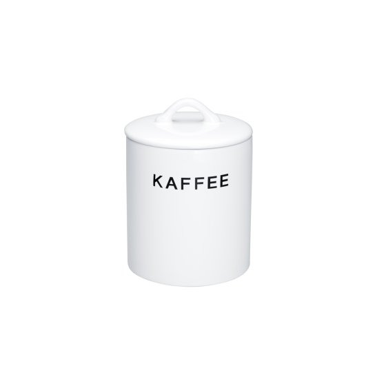 Vorratsdose Steingut Weiß Kaffee 