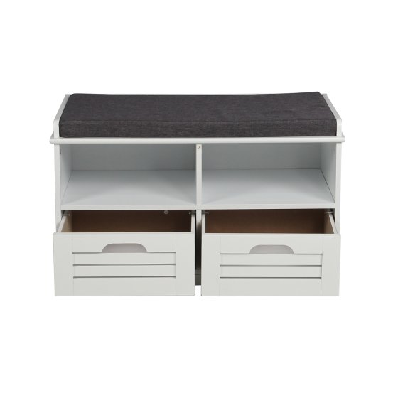 Schuhschrank weiß mit Sitzfläche 