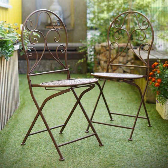 Gartenstuhl 2er-Set Lani Antik 